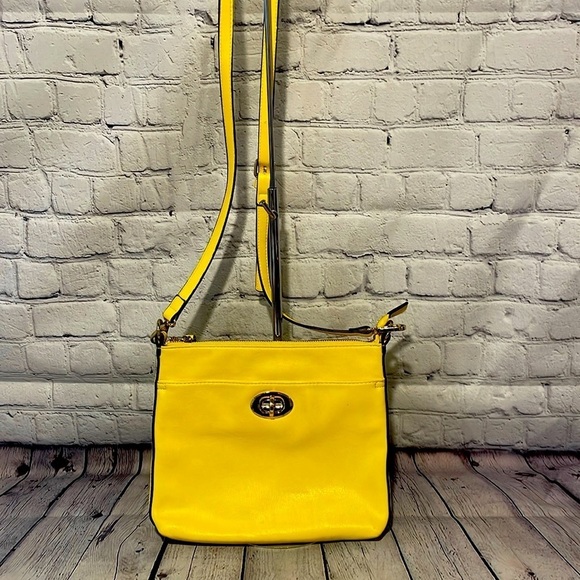 Charming Charlie, bright yellow adjustable strap, Crossbody bag - Picture 1 of 7
